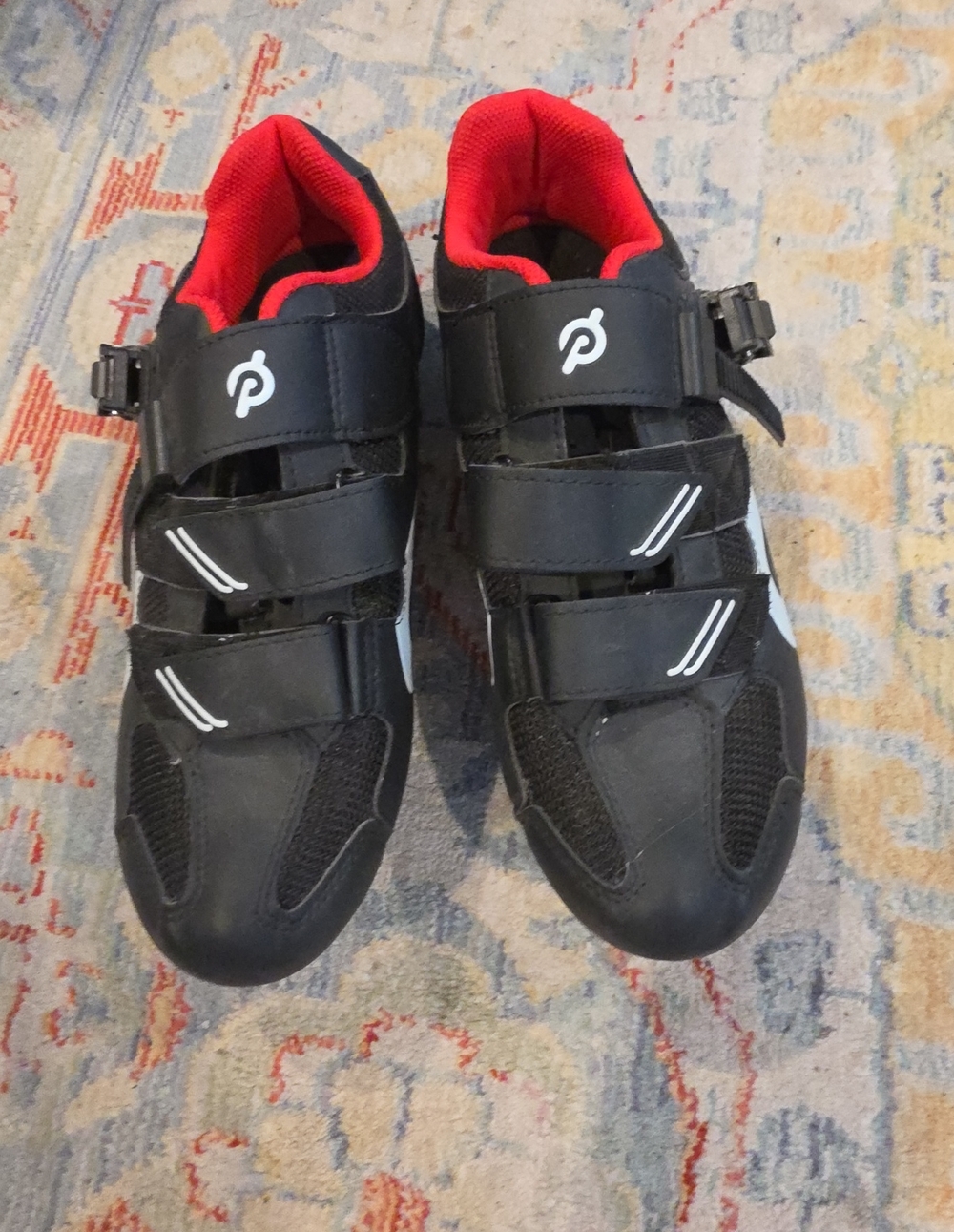 Peloton-Style Men's Black Cycling Euro Size 42, US Size 9